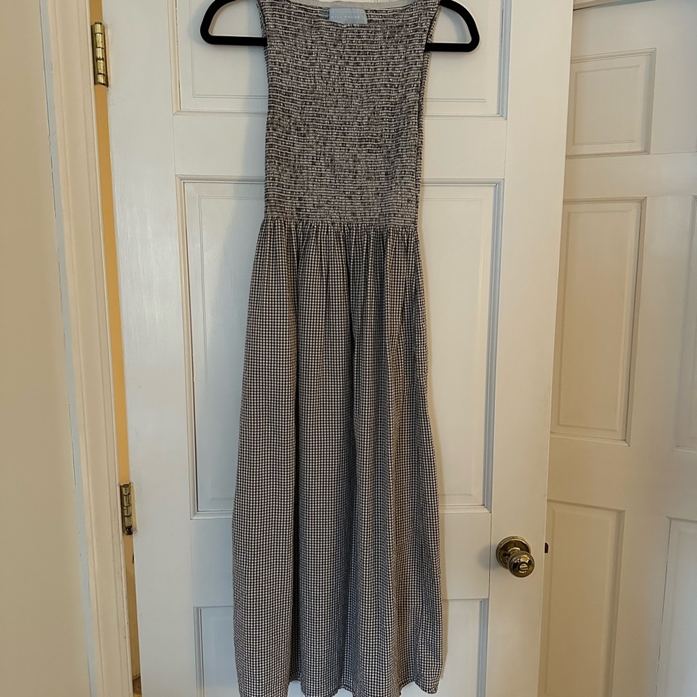 Hill House Home Cosima Nap Dress Chocolate Gingham